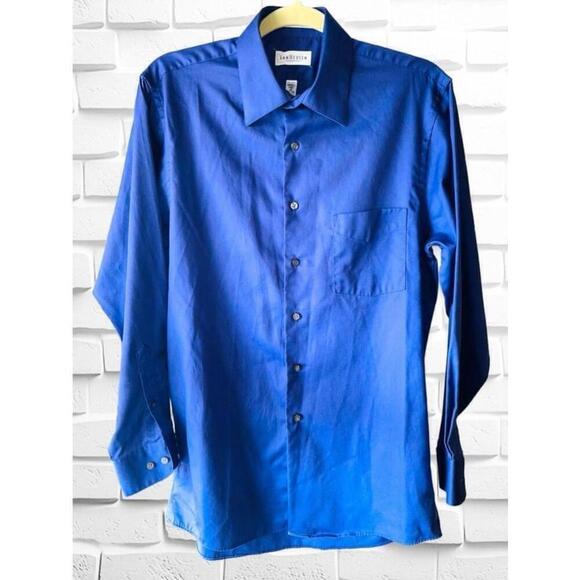 Van Heusen Men’s Medium 15 32/33 Regular Fit Button Down Business Casual Shirt - Picture 1 of 8
